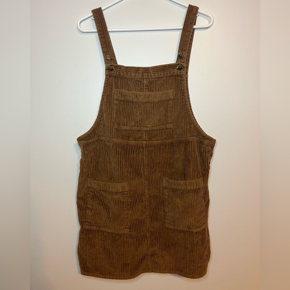 Wild Fable Brown Corduroy Overall Dress Size Large